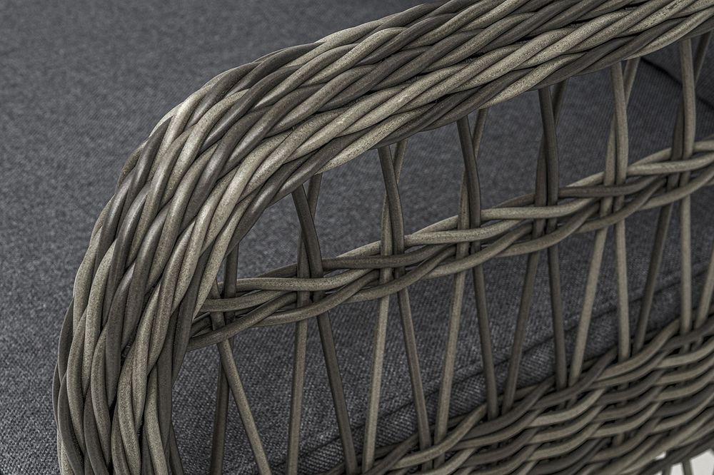 "Цесена" кресло плетеное из искусственного ротанга, цвет графит