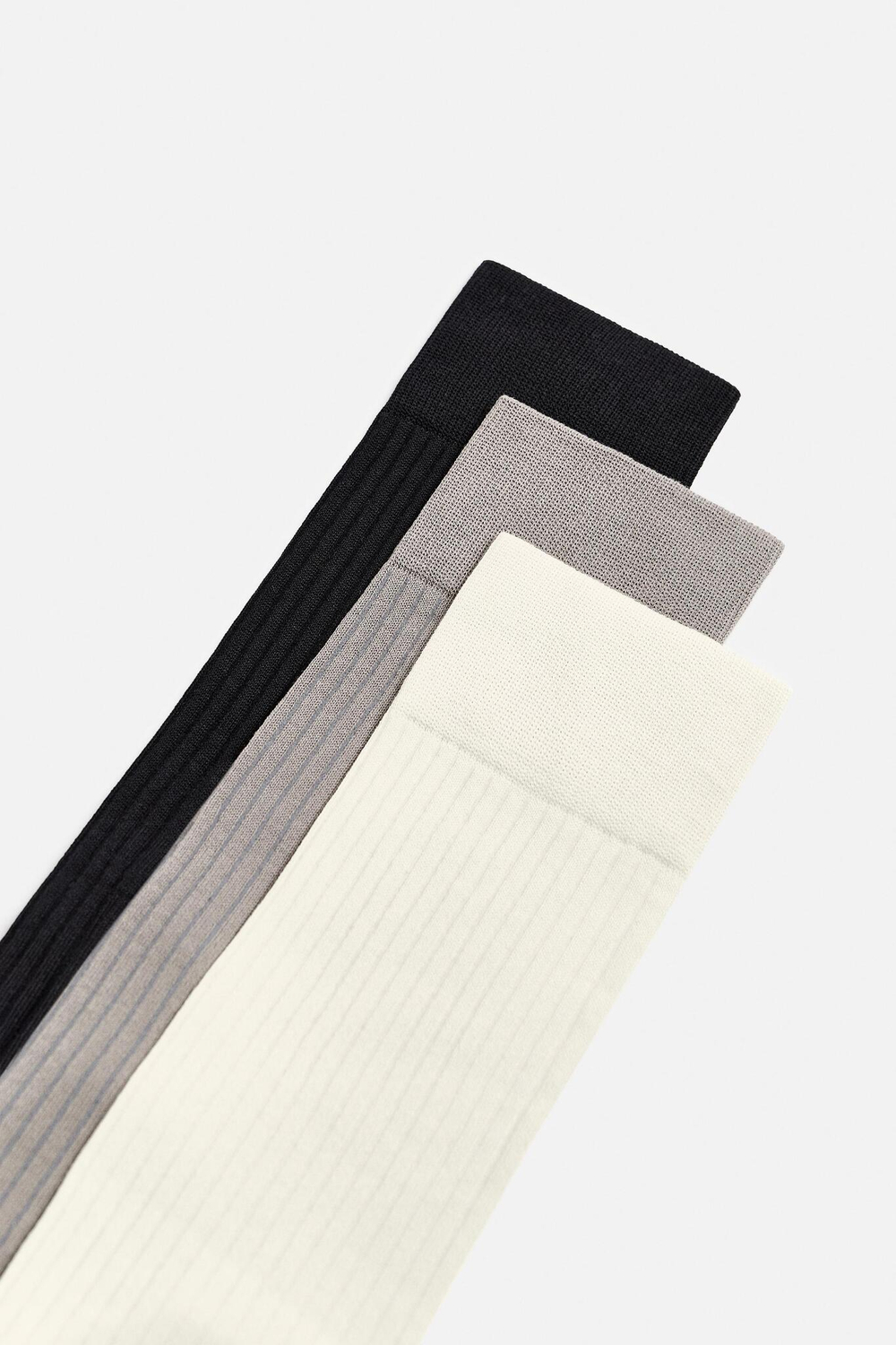 ZARA НАБОР ИЗ 3 ПАР ВЫСОКИХ НОСКОВ - LIMITED EDITION, РАЗНОЦВЕТНЫЙ