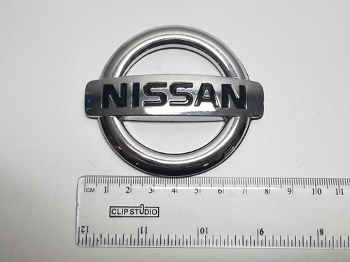 HH-089 / Логотип (шильдик, надпись, эмблема) "Nissan" 8 см для крышки багажника / решетки радиатора / капота