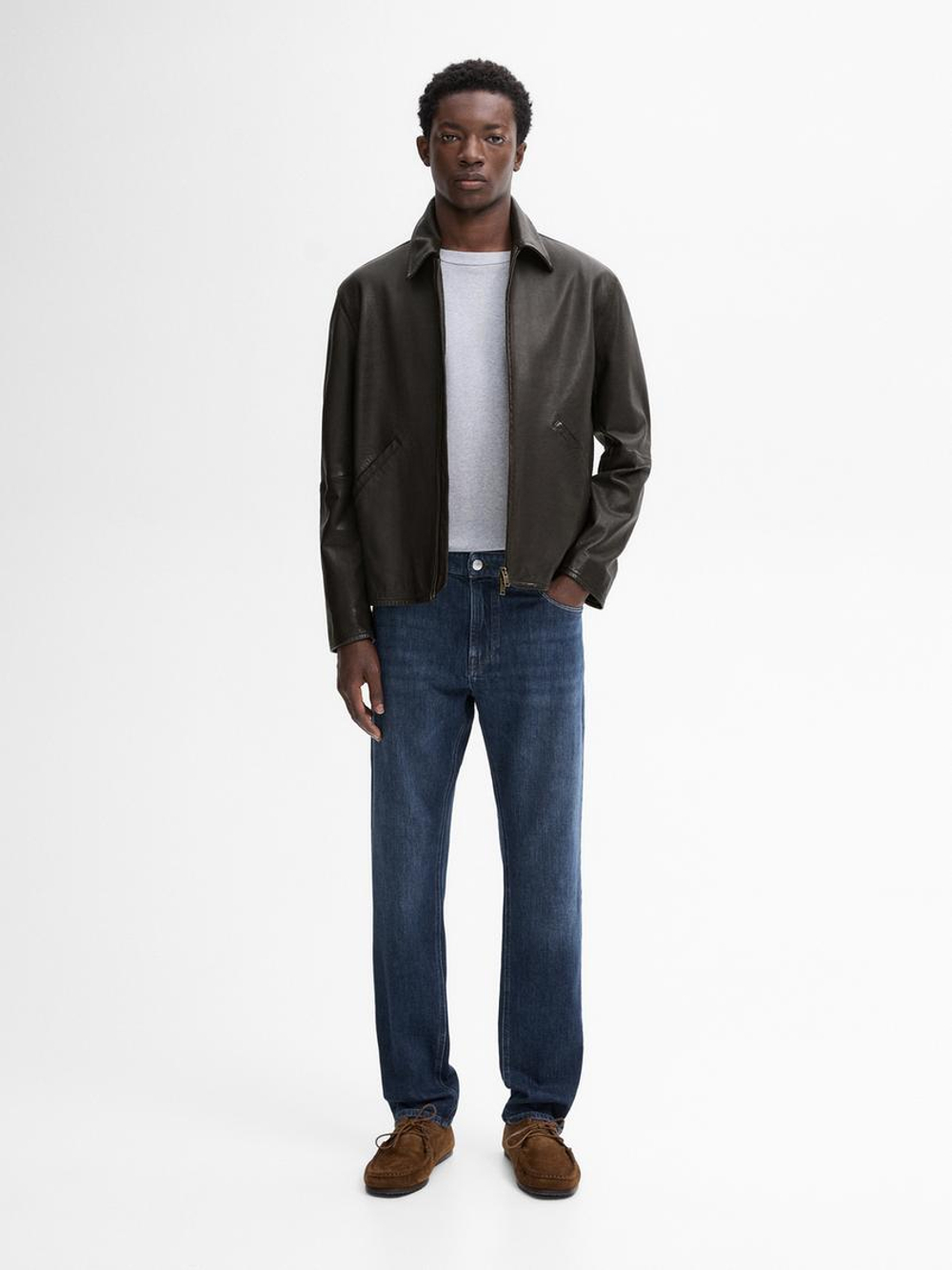 Massimo Dutti Джинсы облегающего кроя из смесового хлопка, индиго