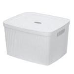 Корзина для белья с крышкой "velvet", 450*360*270мм, 35л (светло-серый флэк)