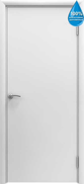Двери пластиковые влагостойкие Аквадор (AquaDoor)цвет: Белый