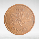 Canada, 1 Cent, 1985 – Elizabeth II (Second Portrait, 12-Sided Design), VF