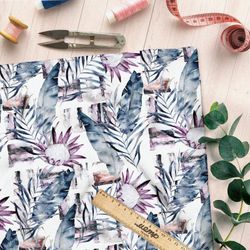 Ткань сатин захватывающая красота яркого цветения