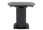 Керамический стол Woodville Фестер 160(205)х90 larka grey, черный