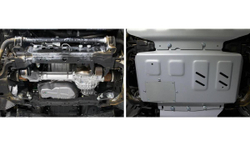 Защита картера Rival для Mercedes-Benz X-klasse (V - 2.3TD; 3.0D) 4WD 2017-н.в./Nissan Navara D40 (V - 2.5D) 2004-2010/Nissan Navara D40 рестайлинг (V - 2.5D; 3.0D) 2010-2015/Nissan Pathfinder R51 (V - 2.5D; 4.0) 2004-2010/Nissan Pathfinder R51 рестайлинг (V - 2.5D; 3.0D; 4.0) 2010-2014 (устанавл-ся совместно с 2333.4164.2.6), штампованная, алюминий 6 мм, с крепежом, 2333.4165.2.6