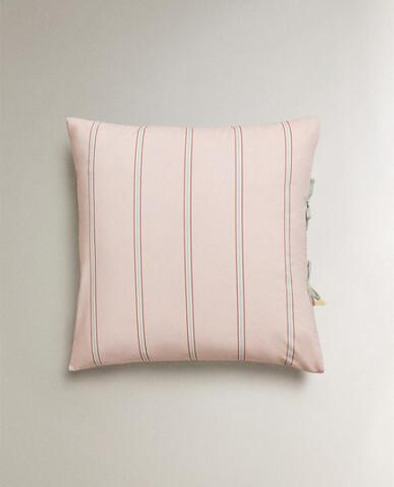 ZARA HOME ДЕТСКАЯ НАВОЛОЧКА В ПОЛОСКУ, РОЗОВЫЙ