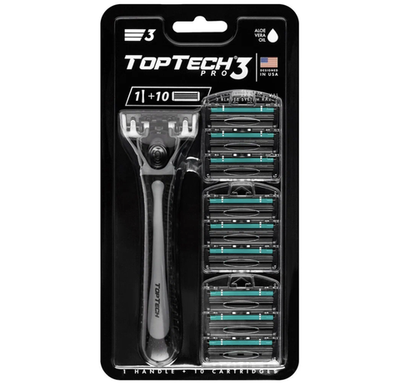 Станки д/бритья муж. TopTech PRO3(3лез)+ 10кас.