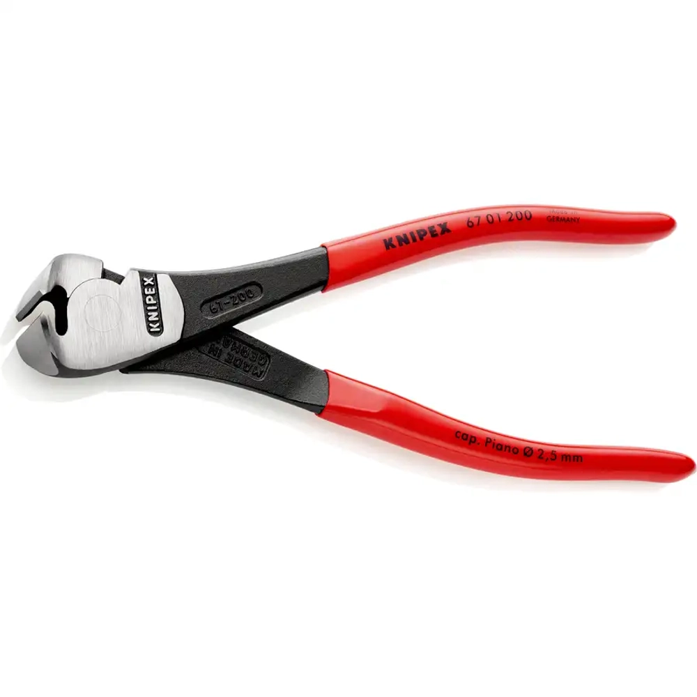 Кусачки торцевые особой мощности черненые 200 мм Knipex 67 01 200