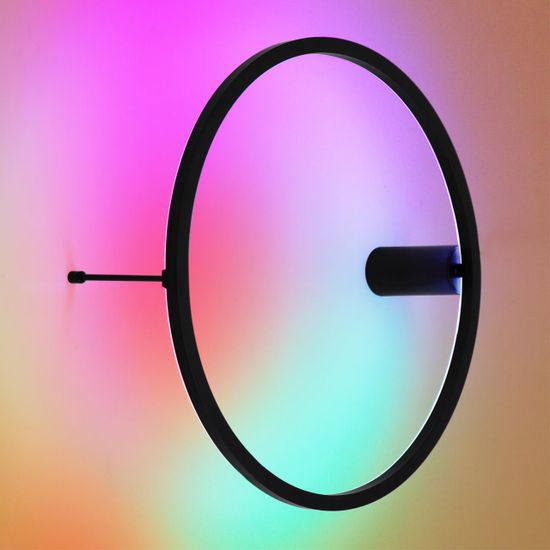 4386/24WL HIGHTECH ODL23 000 черный/металл Настенный светильник IP20 RGB динамическая подсветка ПДУ в комплекте LED 24W 3000K OMEN