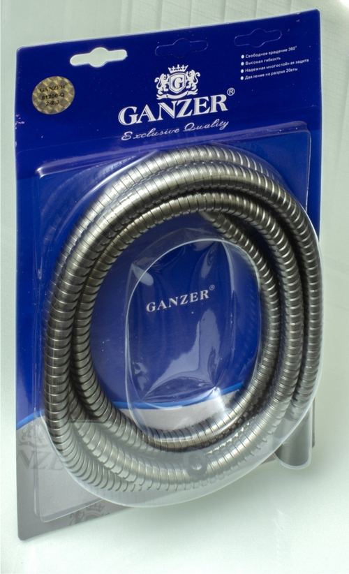 81200-Q Шланг для выд. лейки 200см 3/8 нар. (ГРАФИТ) GANZER  (50/1шт)