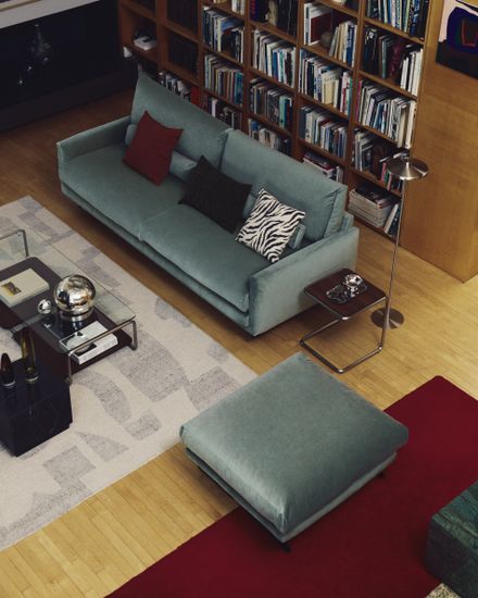 Пуф для ног Veliro из зеленого бархата, 85 x 90 см