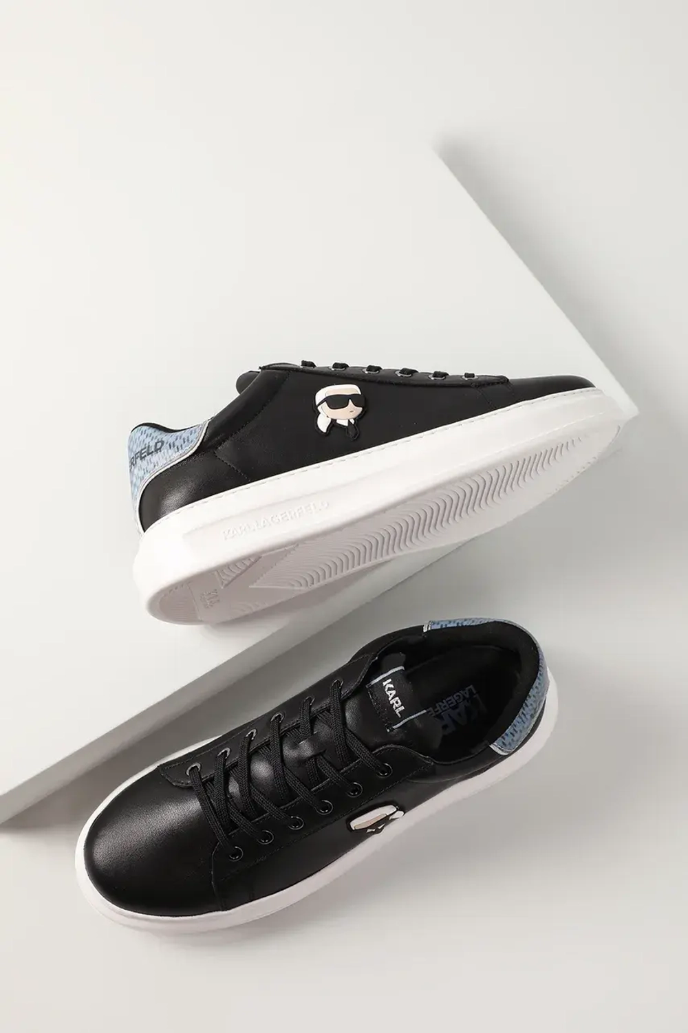 Кеды муж. KARL LAGERFELD 855006 черный лого мульти