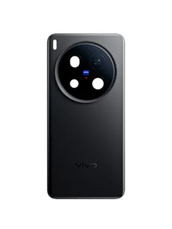 Задняя крышка для Vivo X200 Ultra черная (Black) со стеклом камеры
