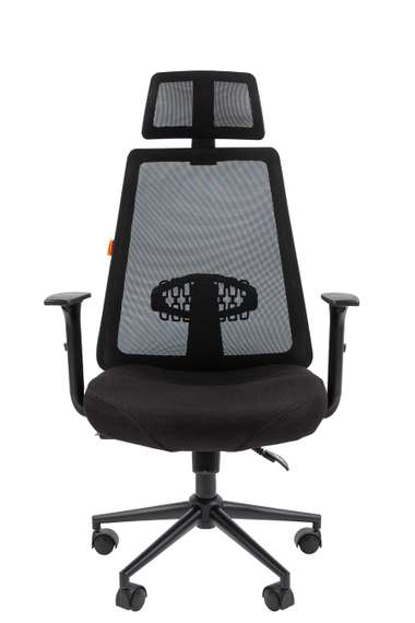 Офисное кресло Chairman 535 Россия BLACK ткань черный/черный