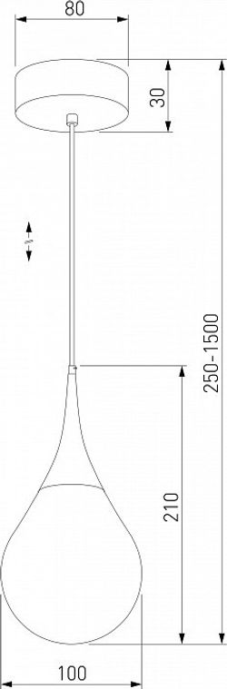 Подвесной светильник Eurosvet Adour 50256/1 LED золото