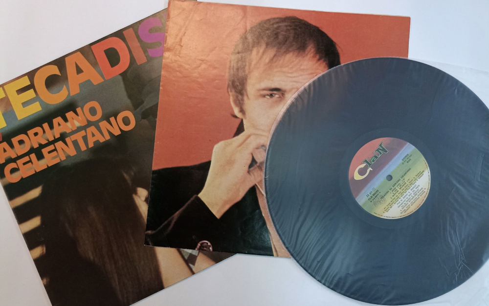 Винтажная виниловая пластинка LP Adriano Celentano Tecadisk (Italy 1977) poster