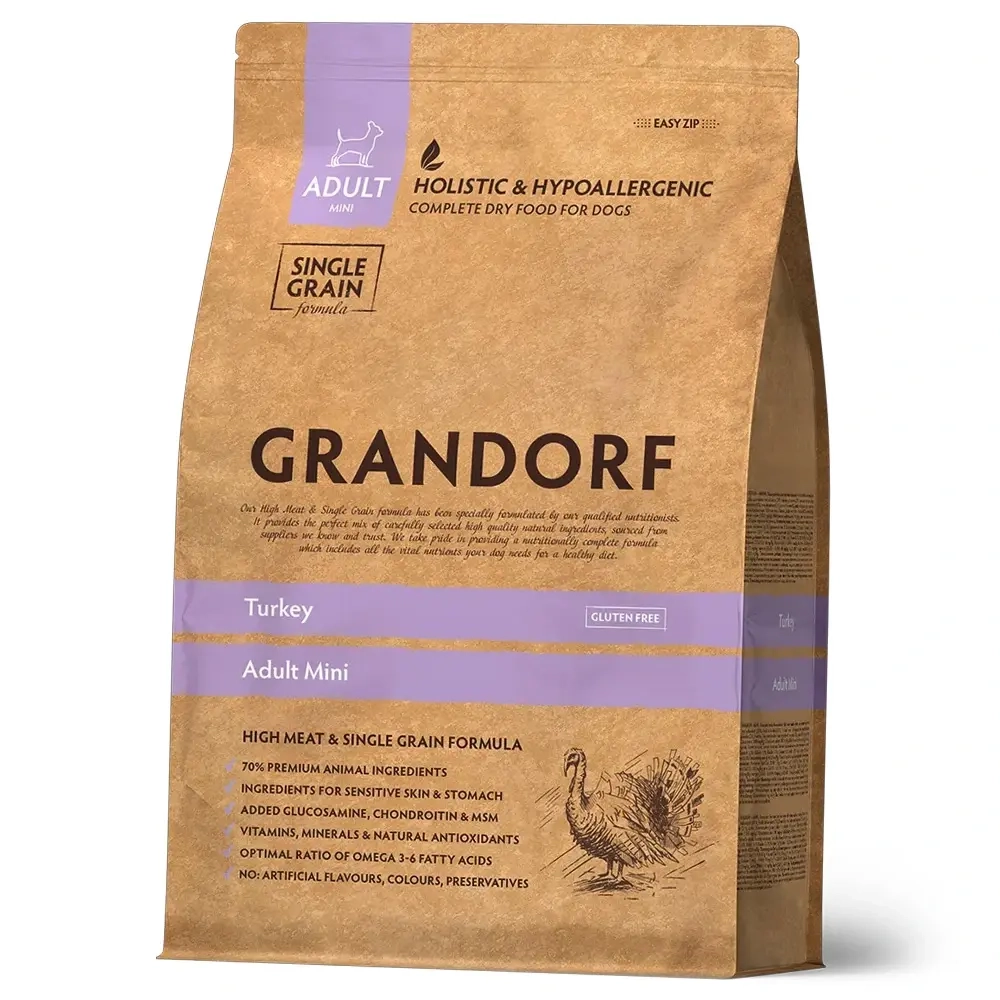 Сухой корм Grandorf  Turkey Adult Mini для взрослых собак мелких пород