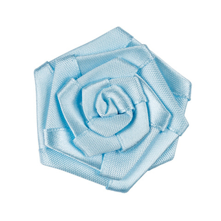 Цветы  "BLITZ" Розочка пришивная, цв.129 голубой