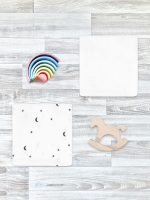 Сет из 2х муслиновых пелёнок Mjölk Ночное небо/White