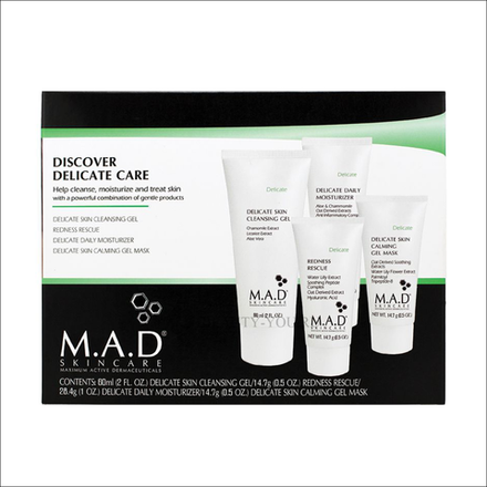 Дорожный набор препаратов для чувствительной кожи M.A.D. skincare Delicate Discovery Kit