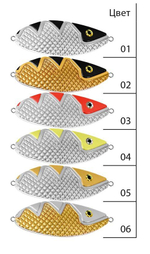 Блесна зимняя СПИНКА 10,0g, цвет 01, 1 шт