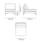 1 местный без подлокотника ENZA HOME PARMA EH72540