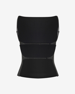 Топ из костюмной ткани с открытой спиной