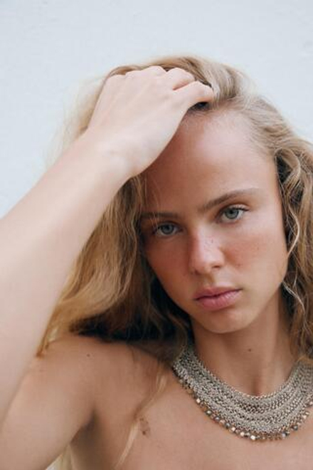 ZARA КОЛЬЕ СО СТРАЗАМИ, СЕРЕБРИСТЫЙ