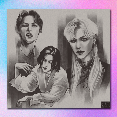 Арт принт / igyx_art / STRAY KIDS / sketches #1