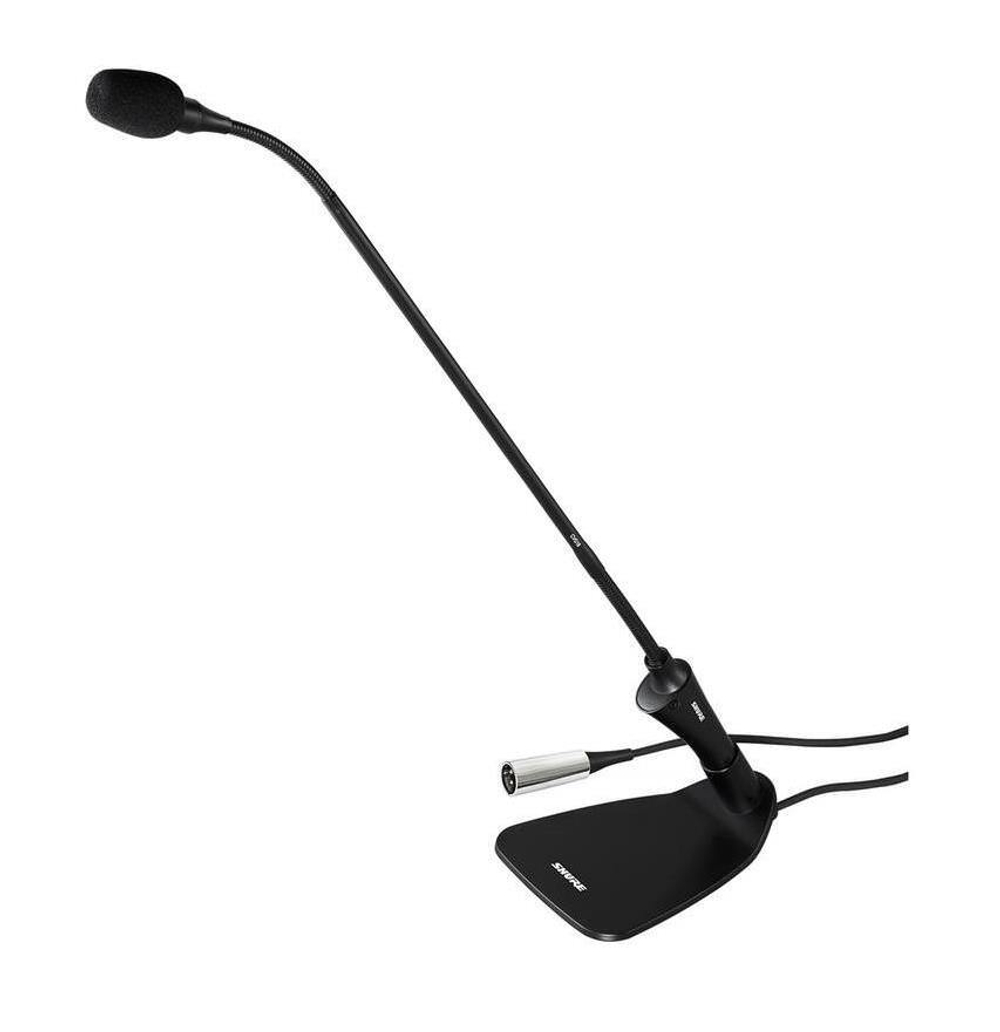 SHURE CVG18D-B/C конденсаторный кардиоидный микрофон гусиная шея на подставке, длина 45 см.