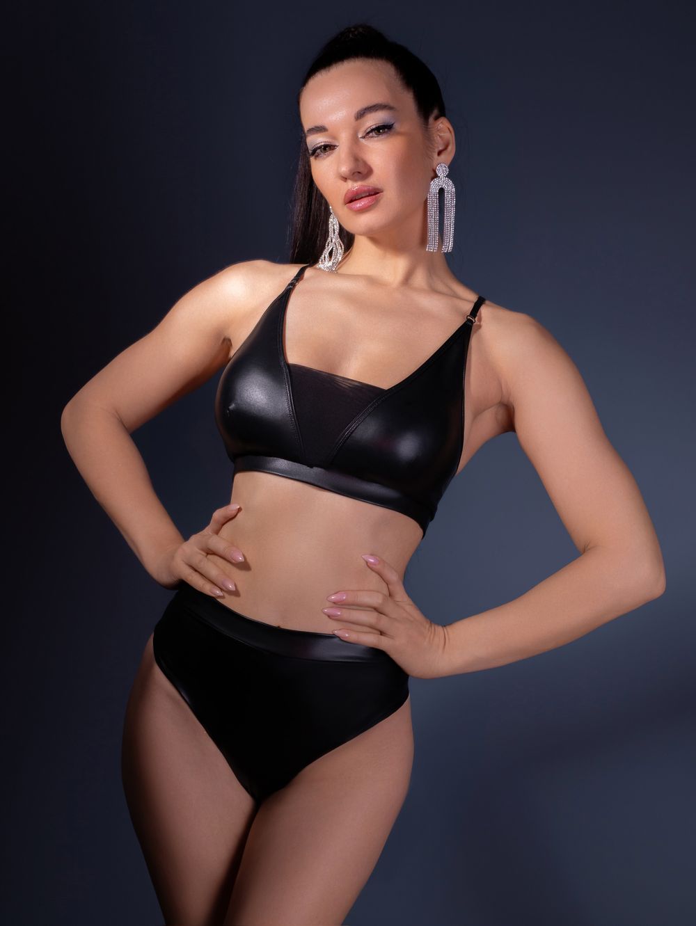 Топ Gala кожа, Черный