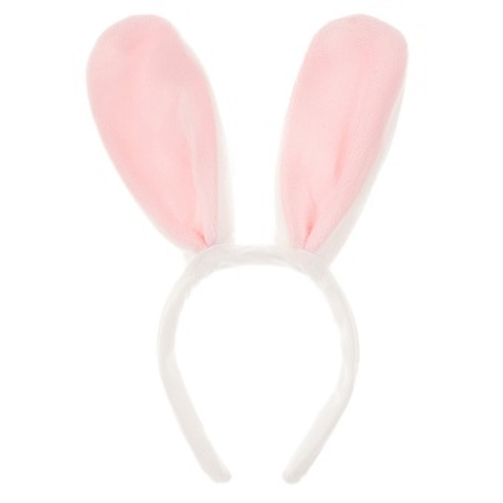 Ободок, Зайка, Белый/Розовый