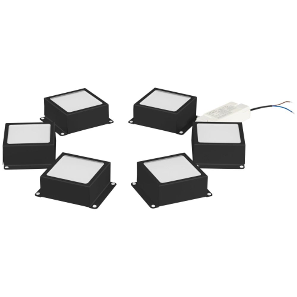 Светильник светодиодный ЭРА Грильято SPO-646-3-4K-B6 36Вт 4000К 89х89мм Домино 100х100 черный 6 кубиков драйвер | Светильники с внутренним драйвером