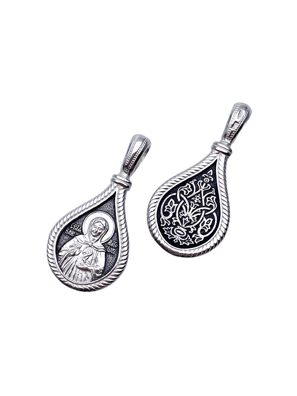 Образок из серебра/Чернение/Матрона