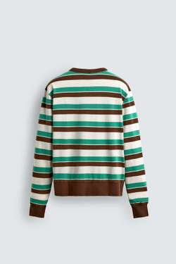 ZARA HARRY LAMBERT X DISNEY ФУТБОЛКА В ПОЛОСКУ, КОРИЧНЕВЫЙ/ЗЕЛЕНЫЙ