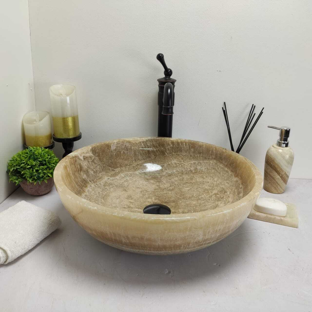 Раковина из оникса Bowl Sunset TinLip BO-60592 45*45*15