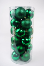 Набор шаров 24шт 8см зелёный SYQA-012104-GR