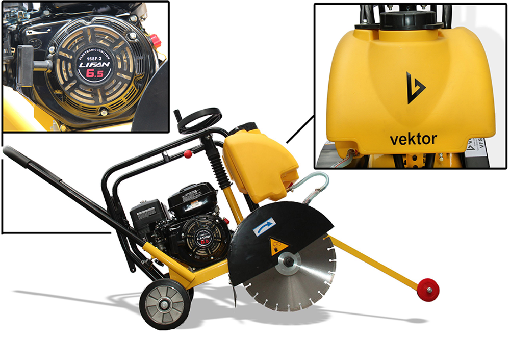 Швонарезчик бензиновый Vektor VFS-350B - Lifan 168F-2 / глубина реза до 100 мм