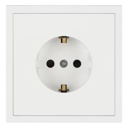 Розетка ЭРА Galaxy 15-2101-01 c заземлением 2P+E Schuko 16А-250В IP20 белый