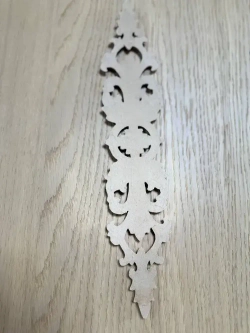 Резной декор 65х330 мм из древесной (комплект из 2 штук)