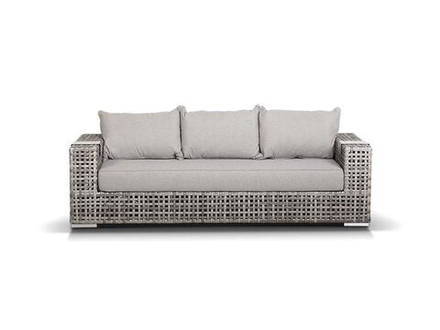 "Тито" диван из искусственного ротанга трехместный, цвет серый