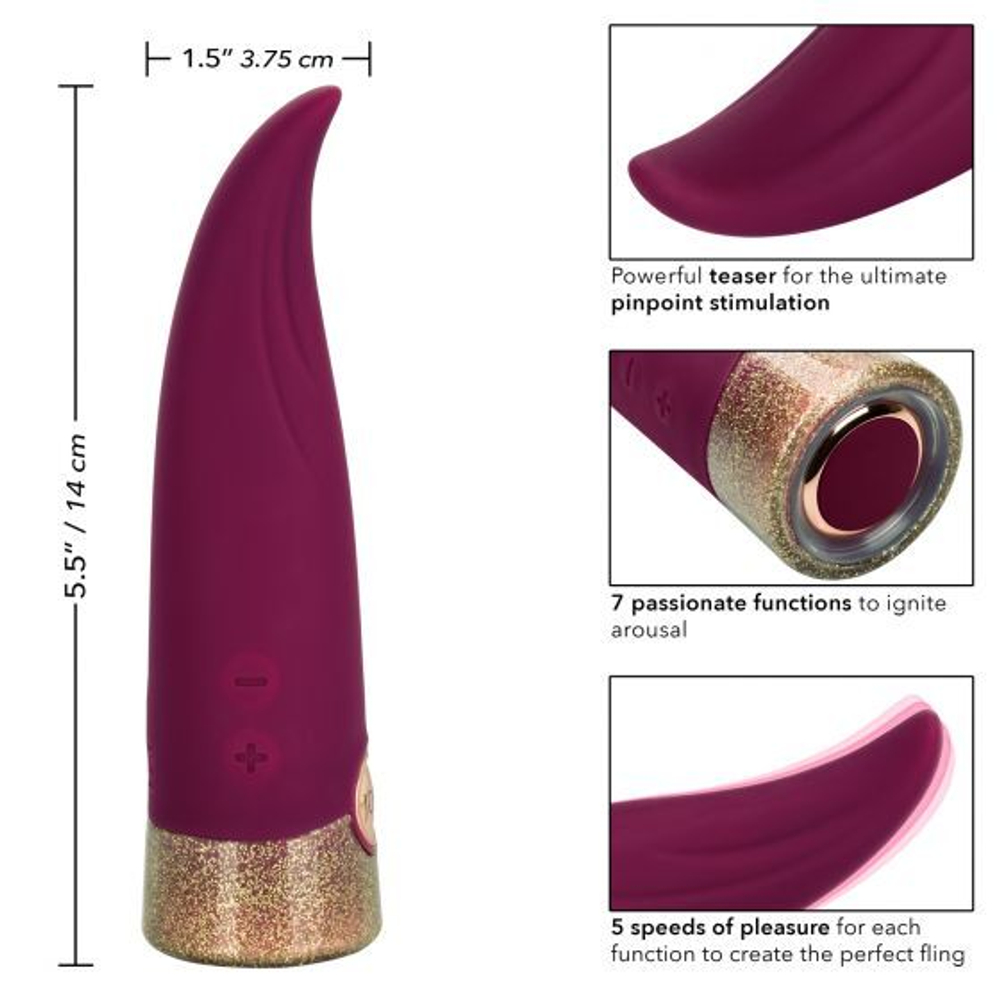 Фантазийный вибромассажер Starstruck Fling - 14 см. (Цвет: фиолетовый)