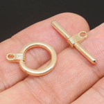 Замок-тоггл (Юж.Корея), позолота, размер 15+26 мм, цена за 1 шт