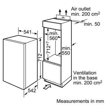 Встраиваемый морозильник Bosch GID14A50