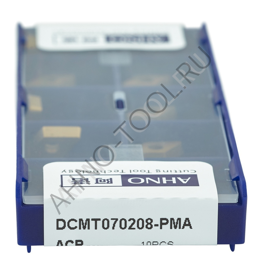 Пластина твердосплавная ISO DCMT070208-PMA ACP10E AHNO по стали, чистовая