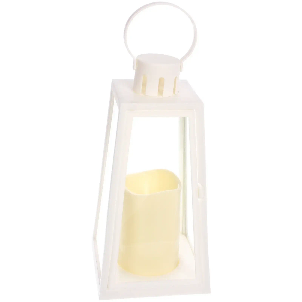 Сувенир с подсветкой «Свеча» 13*13*26 см (работает от 3*ААА), Белый