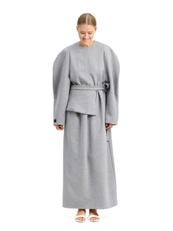 Платье трикотажное с баской BODYCODE Gray Melange