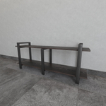 Тумба под телевизор напольная в стиле лофт из массива сосны и стали 150–200 см • Доставка по Москве, СПб и городам России