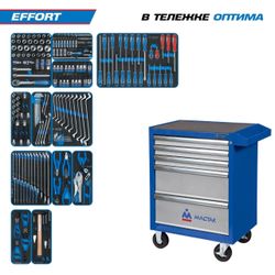 KING TONY (934-235AMB) Набор инструментов "EFFORT" в синей тележке, 235 предметов